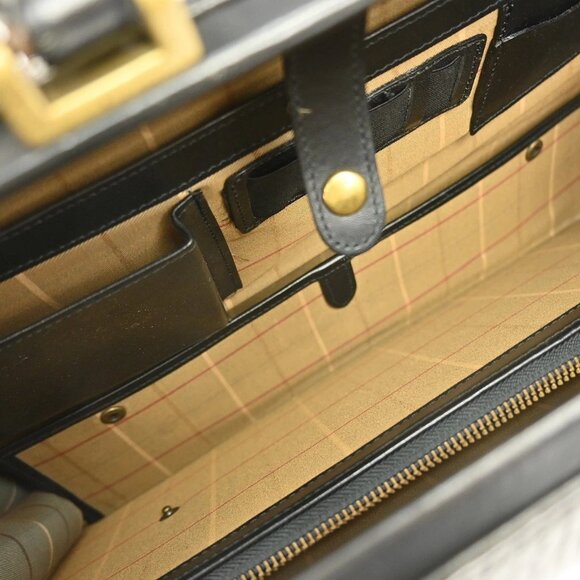 BURBERRY BLACK LEATHER DULLES BAG HANDBAG NQ01778 BN01 - Picture 7 of 10